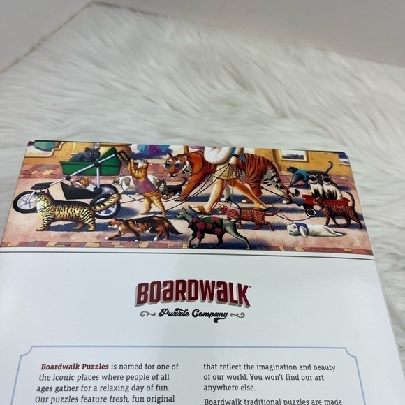 New Boardwalk Cat Walker 1000 Piece Jigsaw Puzzle Animal Collection Colorful - Picture 6 of 16